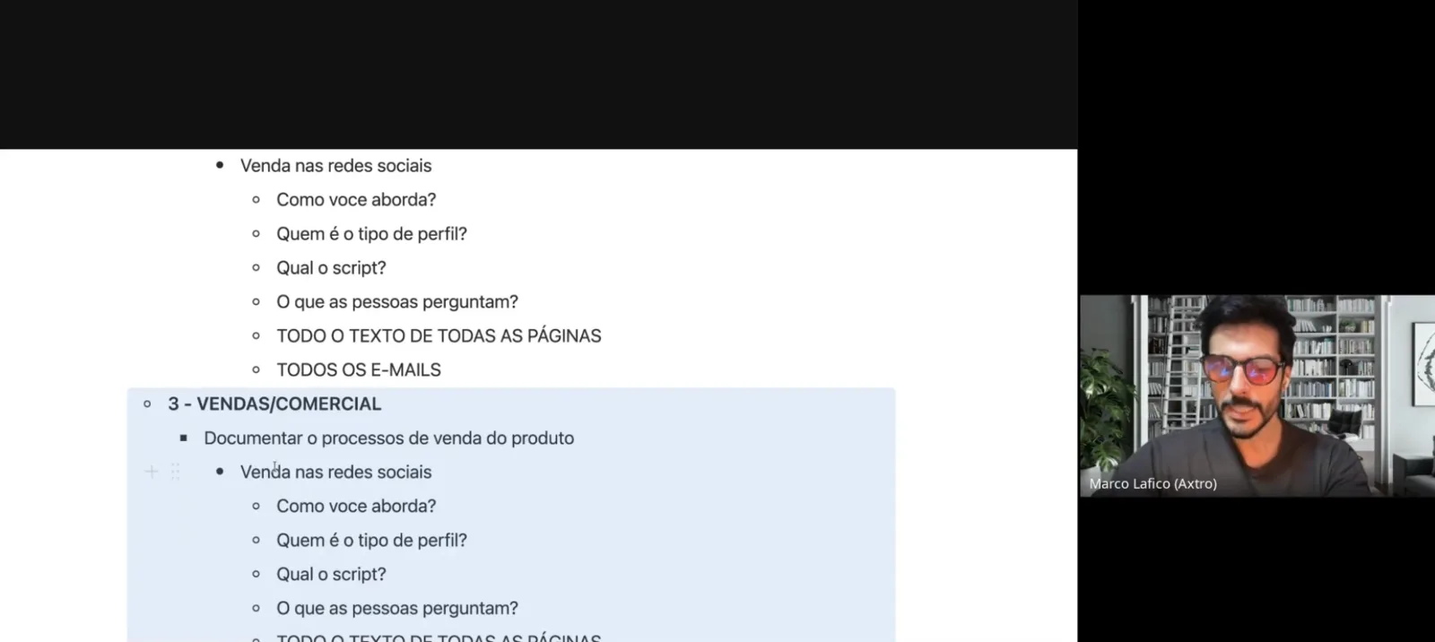 Encontro online de acompanhamento com Marco Lafico